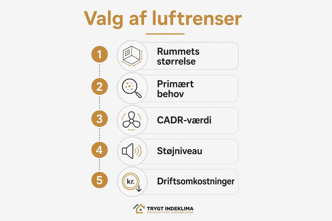 Guide: sådan vælger du den rette luftrenser til hjemmet, trin for trin