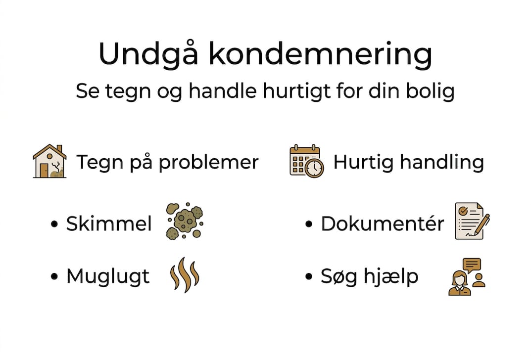 Grafik over tegn og handling ved kondemnering