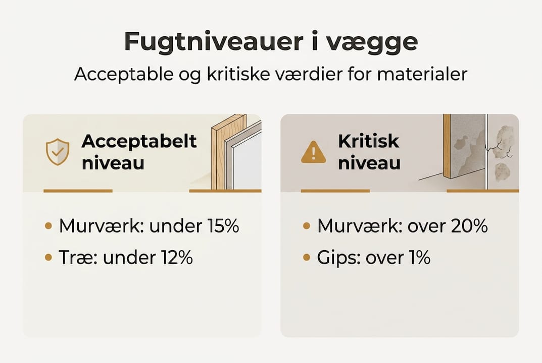 Infografik over typiske årsager til fugt i vægge.