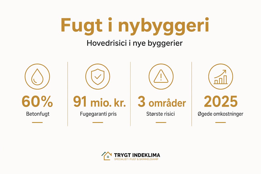 Grafisk overblik: Nøgletal om fugtproblemer i nyt byggeri