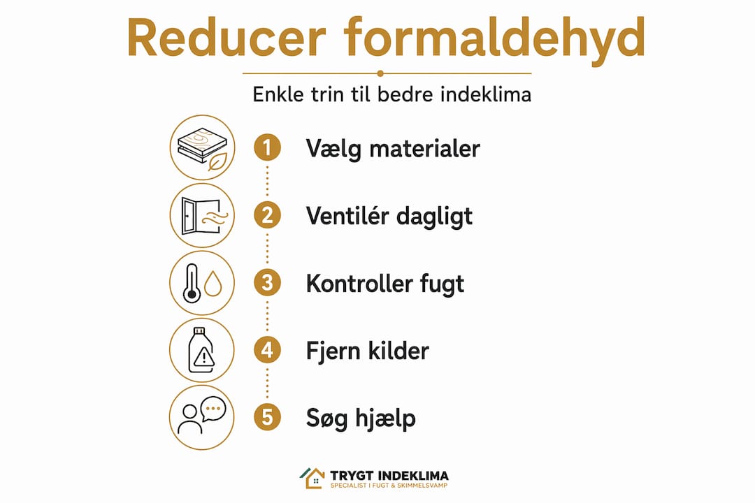 Infografik: Fem gode råd til at mindske formaldehyd i hjemmet