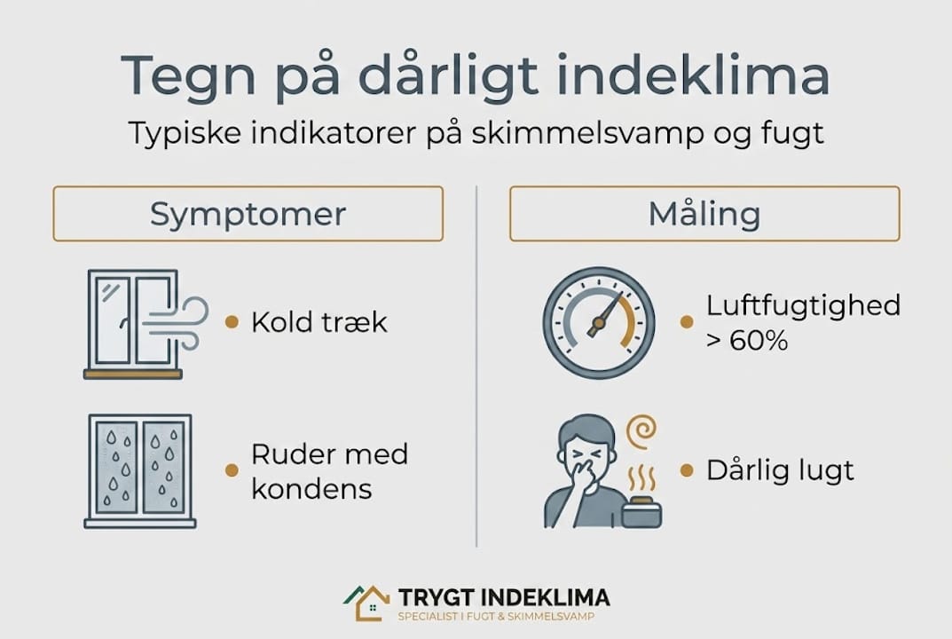 Grafisk oversigt: Tegn på dårligt indeklima